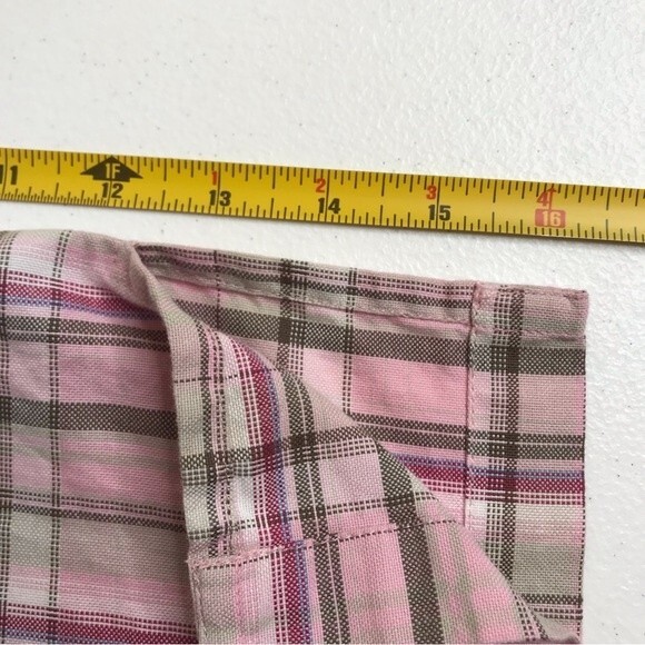 Cato Pink Plaid Full Zip Long Sleeve Collared Women Shirt Jacket Size Large - Picture 6 of 12